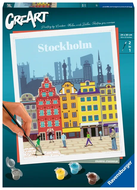 Ravensburger Malování podle čísel Trendy města: Stockholm