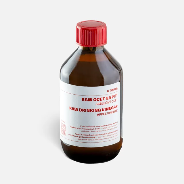 RAW jemný jablečný ocet 250 ml  na pití Utopia