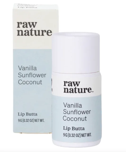 Raw Nature, Natural Lip Balm, Přírodní balzám na rty, Vanilka, 9 g