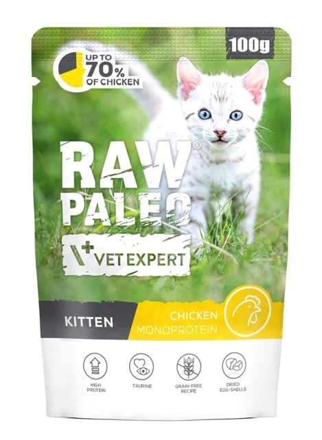 RAW PALEO Monoprotein Kitten Chicken 100 g pro koťata s kuřetem