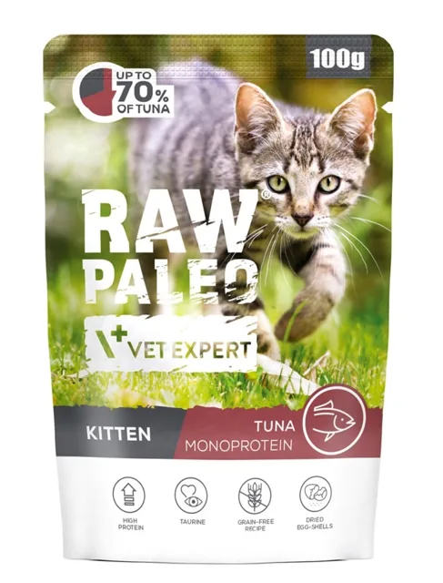 RAW PALEO Monoprotein Kitten Tuna 100 g pro koťata s tuňákem