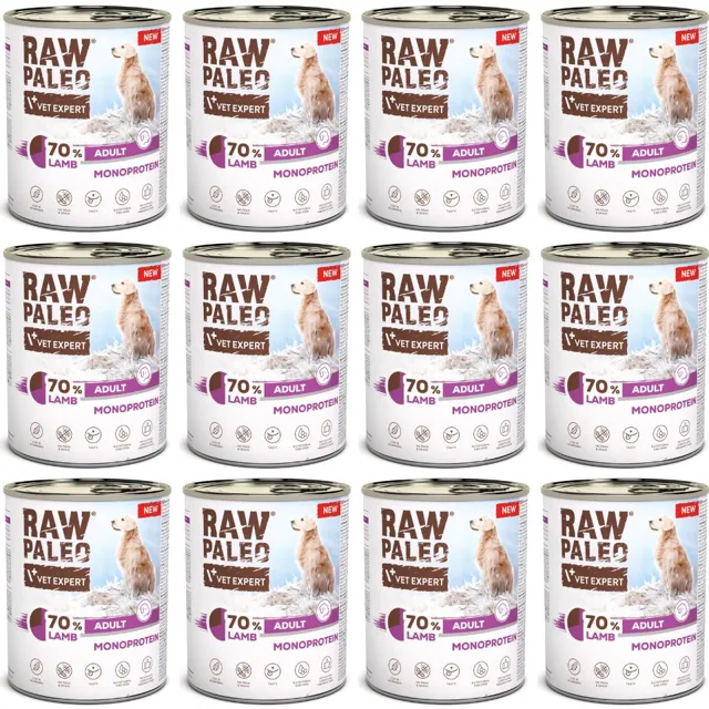 RAW PALEO Monoprotein Lamb Adult 12x800g jehněčí krmivo pro psy