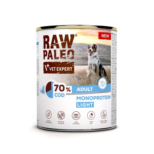 RAW PALEO Monoprotein Light Cod Adult 800g treska, krmivo pro psy