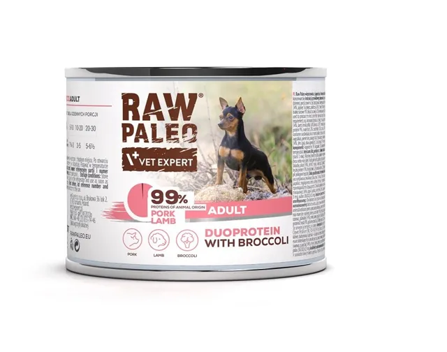 RAW PALEO Pork Lamb Adult 200g mokré krmivo vepřové maso s jehněčím pro psy