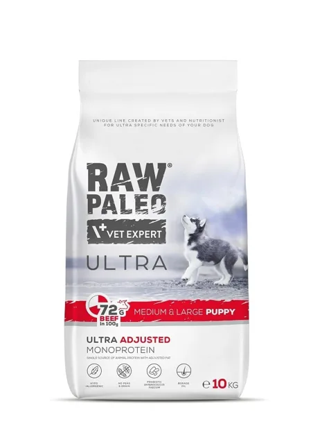 RAW PALEO Ultra Beef Medium&amp;Large Puppy 10kg