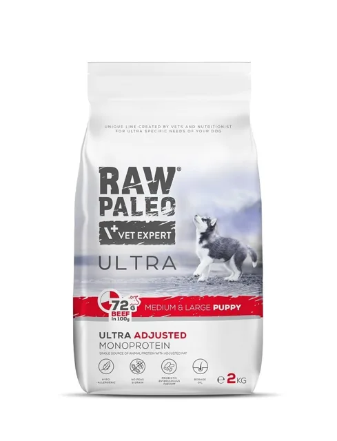 RAW PALEO Ultra Beef Medium&amp;Large Puppy 2kg