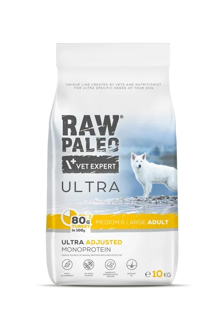 RAW PALEO Ultra Turkey Medium&amp;Large Adult 20 kg (2 x 10 kg) pro dospělé psy středních a velkých plemen