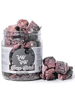 Raw Raw pochoutka mrazem sušené pštrosí maso 90g