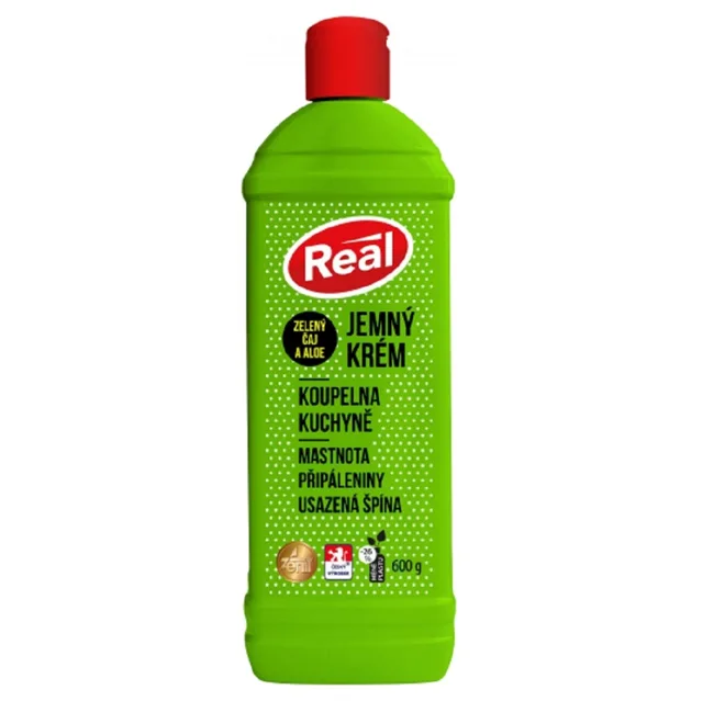 REAL Jemný čistící krém Zelený čaj a aloe 600 g