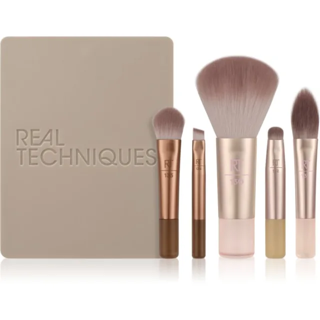 Real Techniques New Nudes On The Glow Mini Brush Kit sada štětců na cesty 6 ks