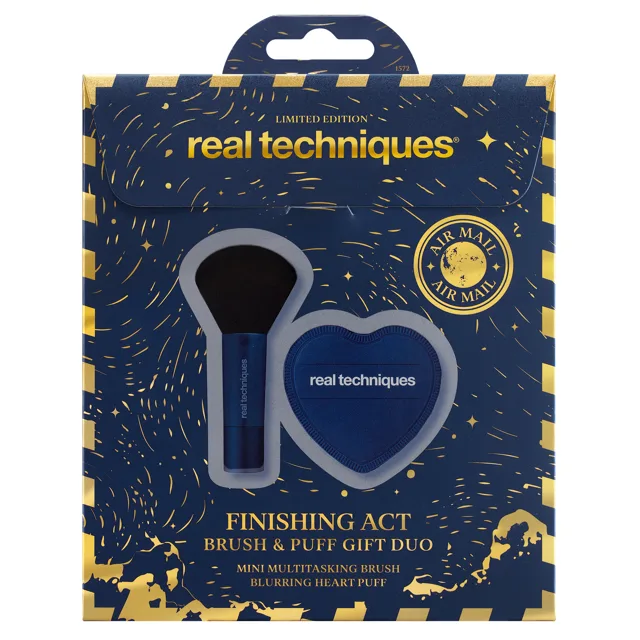 Real Techniques Sada štětce a Puff houbičky Finishing Act
