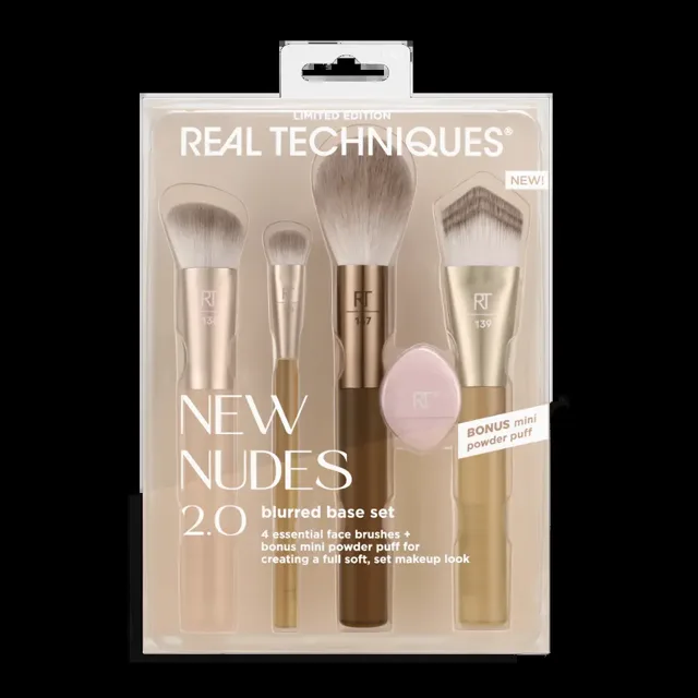 Real Techniques Sada štětců na obličej New Nudes