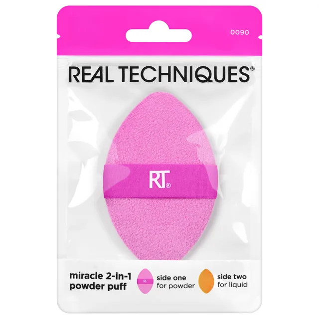 Real Techniques Zázračná houbička 2v1 Powder Puff