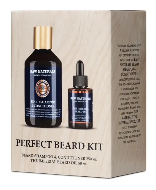 Recipe For Men Raw Naturals sada olej na vousy 50 ml + šampon na vousy 250 ml