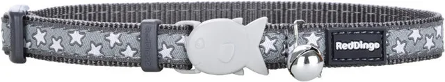 RedDingo Obojek Stars Cool Grey - 1,2/20 až 32cm