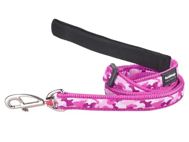 RedDingo Vodítko Camouflage Hot Pink - 1,5cm/1,8m