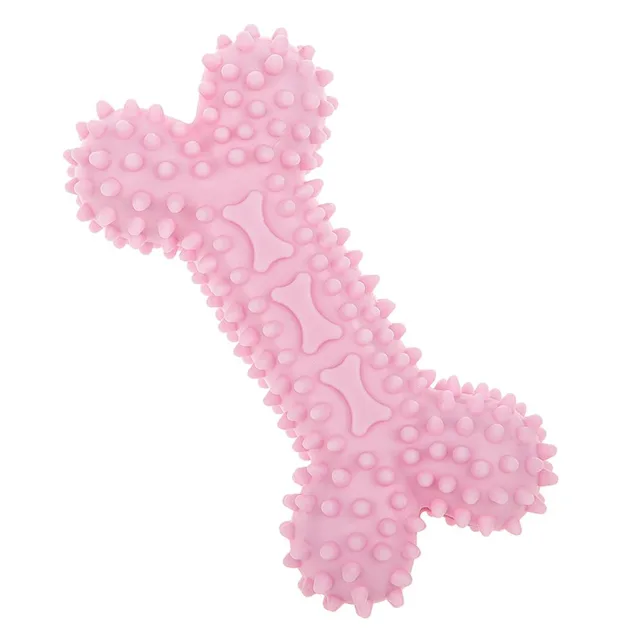 Reedog Bone, gumová dentální hračka pro psy, 12 cm - růžová | P46818