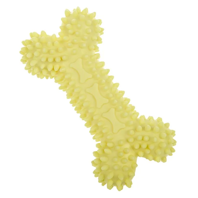 Reedog Bone, gumová dentální hračka pro psy, 12 cm - žlutá | P46816