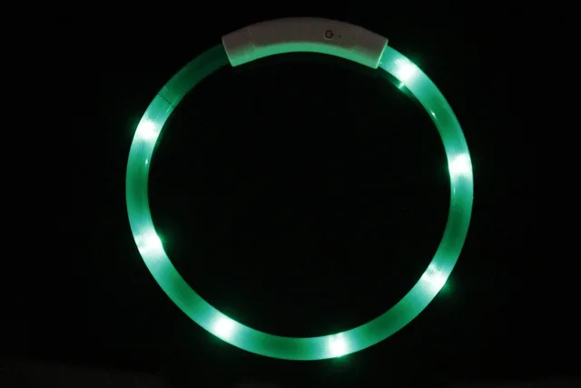 Reedog Easy Light USB dobíjecí svítící obojek pro psy a kočky - zelená | P45807