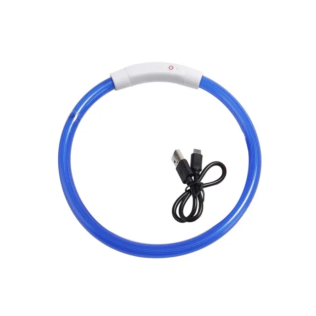 Reedog Full Light USB dobíjecí svítící obojek pro psy a kočky - Modrá - S | P45830