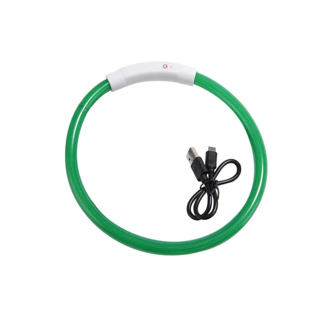 Reedog Full Light USB dobíjecí svítící obojek pro psy a kočky - zelená - S | P45821