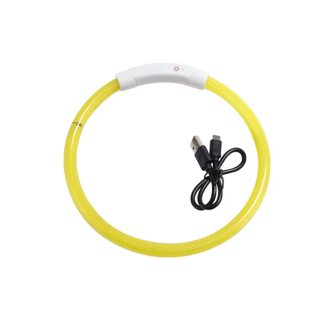 Reedog Full Light USB dobíjecí svítící obojek pro psy a kočky - žlutá - L | P45825