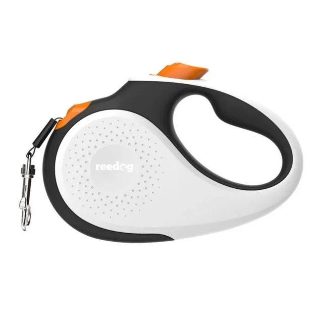 Reedog Senza Premium samonavíjecí vodítko M 25kg / 5m páska / bílé s oranžovou | P43731
