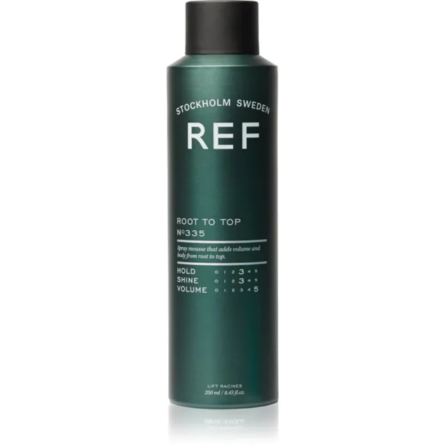 REF Styling Root to Top pěna pro objem od kořínků pro přirozenou fixaci a lesk vlasů 250 ml