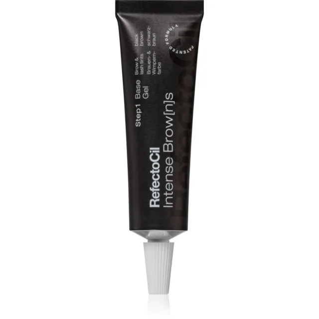 RefectoCil Intense Brow[n]s Base Gel barva na obočí a řasy s gelovou texturou odstín Black Brown 15 ml