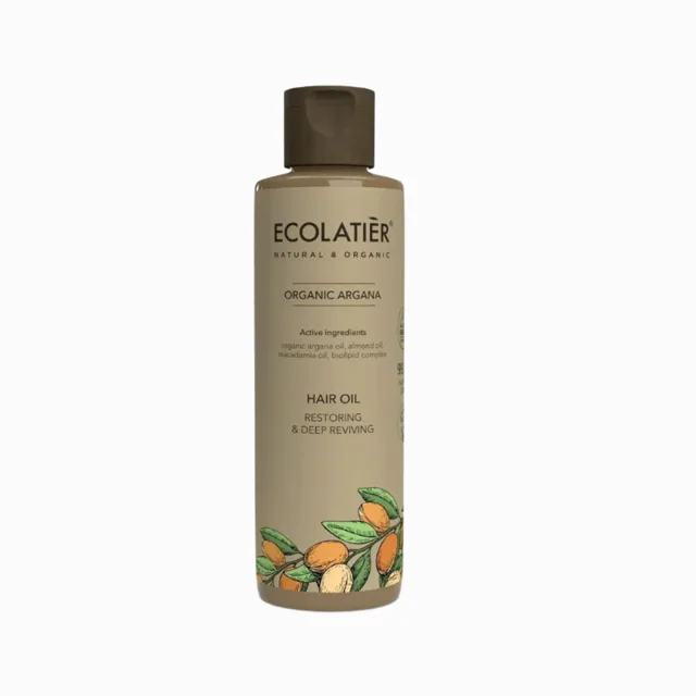 Regenerační a hloubkově vyživující vlasový olej Organic Argana - 200 ml - Ecolatier