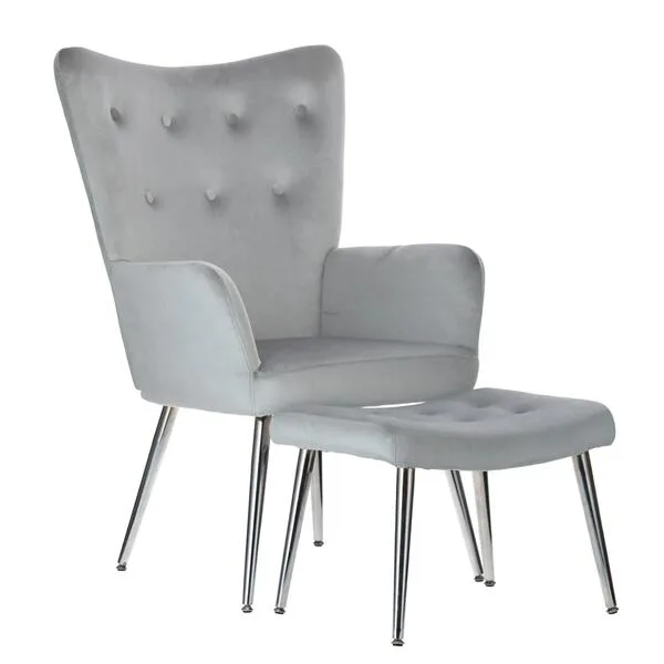 Relaxační křeslo s podnožkou Silver Luxury