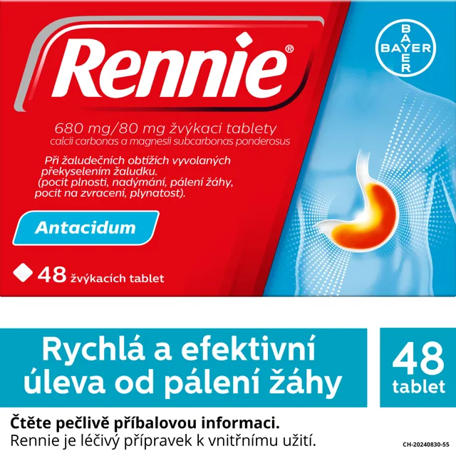 Rennie 48 žvýkacích tablet