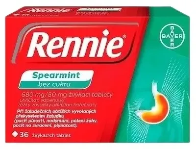 RENNIE SPEARMINT BEZ CUKRU POR 680MG/80MG TBL MND 36