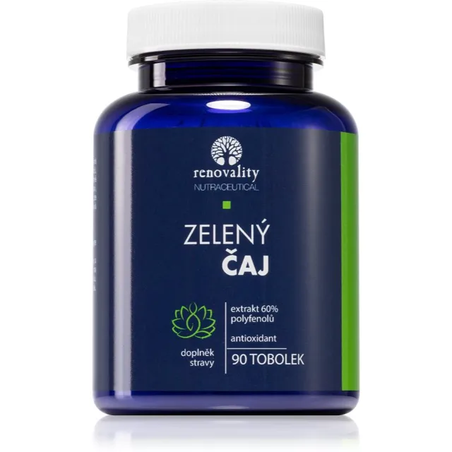 Renovality Zelený čaj tobolky pro podporu fyzické i psychické rovnováhy těla 90 tbl