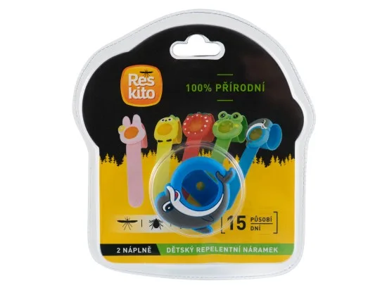 Reskito dětský repelentní náramek 100% přírodní, mix variant