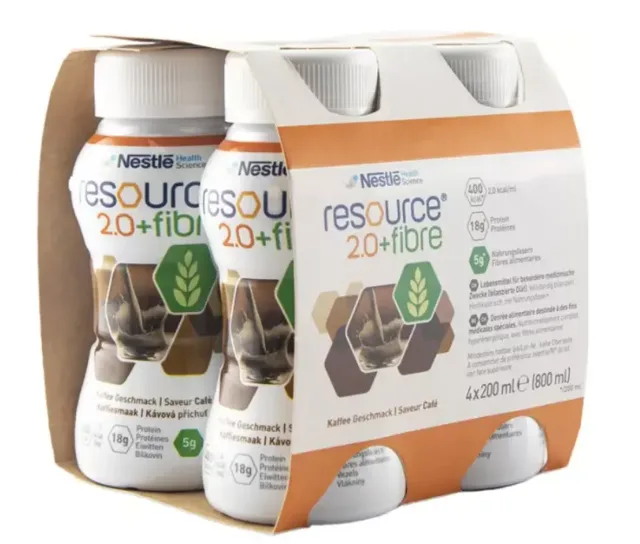 Resource 2.0kcal Fibre kávová příchuť 4 x 200 ml