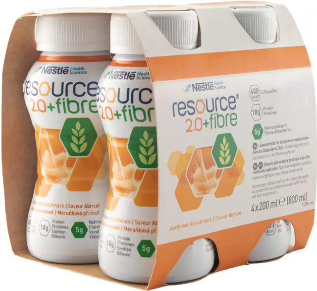 Resource 2,0kcal Fibre Meruňka por.sol. 4 x 200 ml