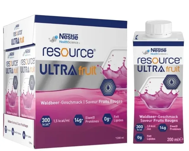 Resource Ultra Fruit High Protein s příchutí červeného ovoce por sol  4X200ML