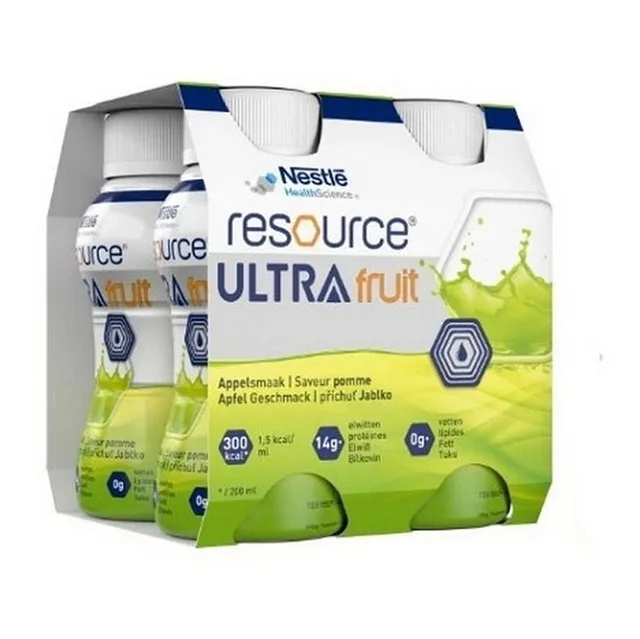 RESOURCE Ultra fruit perorální roztok jablko 4 x 200ml