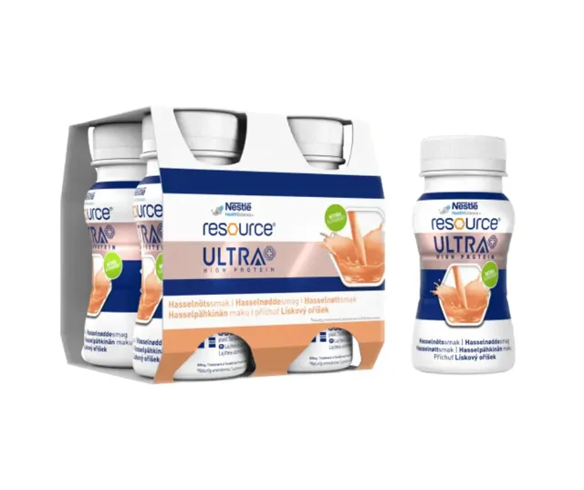Resource Ultra + High Protein příchuť Lískový oříšek por sol 4x125ml