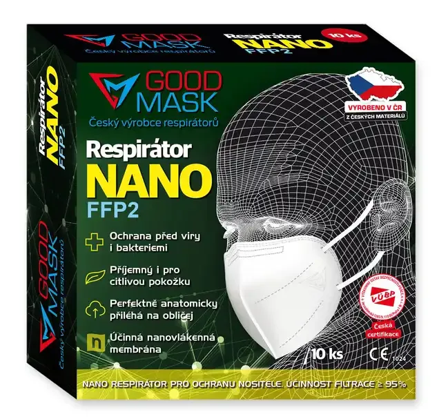 Respirátor FFP2 NR GM2 NANO 10 ks