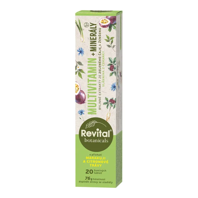 Revital Botanicals multivitamín + minerály 20 šumivých tablet