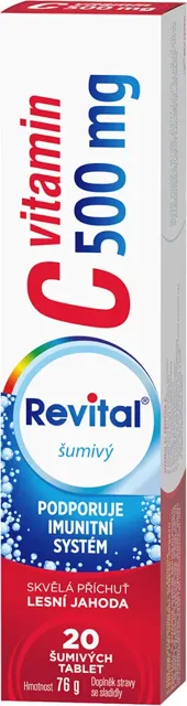 Revital C Vitamin 500 mg Lesní jahoda 20 šumivých tablet