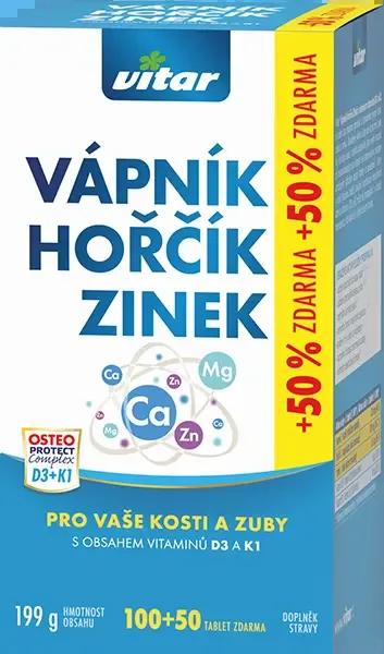 Revital Vápník+hořčík+zinek+vit. D3+K1 150 tablet