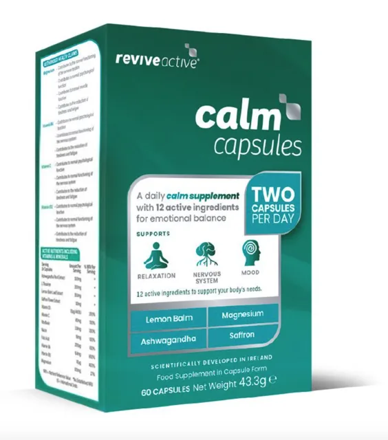 Revive Active Calm Capsules, podpora nálady, 60 kapslí