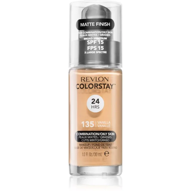 Revlon Cosmetics ColorStay™ SPF 15 dlouhotrvající matující make-up pro mastnou a smíšenou pleť odstín 135 Vanilla 30 ml