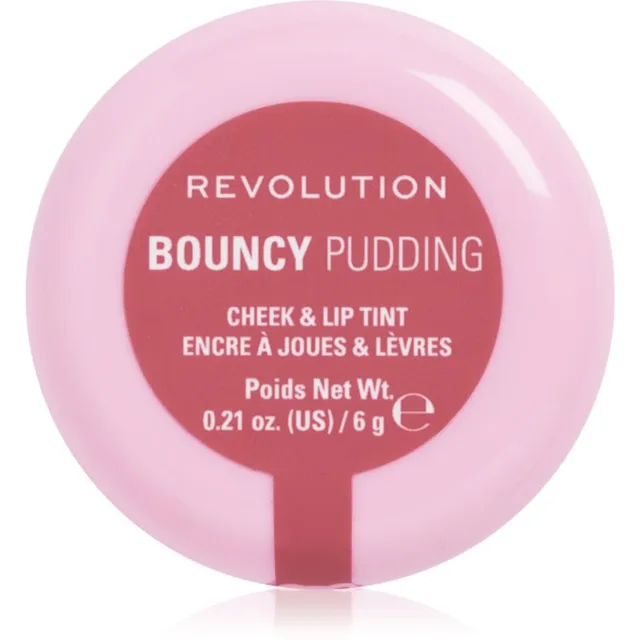Revolution Bouncy Pudding Lip & Cheek multifunkční líčidlo na rty a tváře odstín Rosy Cloud 6 g