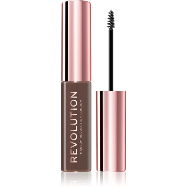 Revolution Brow Fixer gel na obočí odstín Medium Brown 6 ml