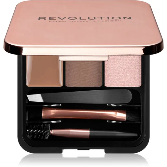 Revolution Brow Sculpt Kit sada pro dokonalé obočí odstín Brown 2.2 g