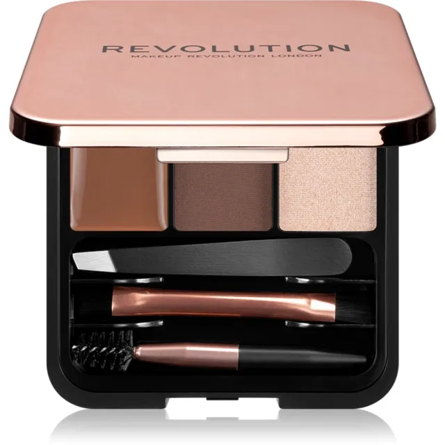 Revolution Brow Sculpt Kit sada pro dokonalé obočí odstín Medium 2.2 g